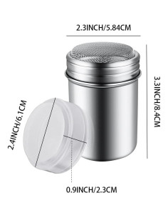 Tamiz de Azúcar en Polvo Yuntop de Acero Inoxidable 170g 2