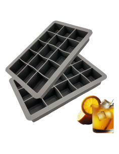 Bandejas de Hielo de Silicona LQOKTW con Tapa, 2 Piezas, 30 Cubos