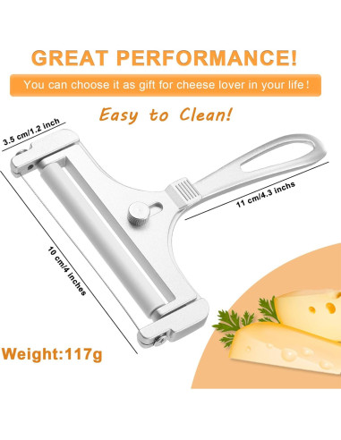 Cortador de Queso Ajustable Boao de Acero Inoxidable 14.5 cm