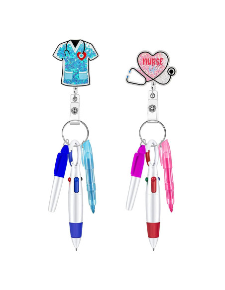 Kit de Insignia de Enfermera Mivofun con Bolígrafos y Resaltadores