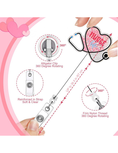 Kit de Insignia de Enfermera Mivofun con Bolígrafos y Resaltadores