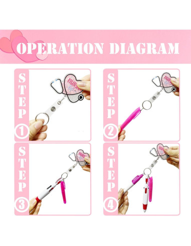 Kit de Insignia de Enfermera Mivofun con Bolígrafos y Resaltadores