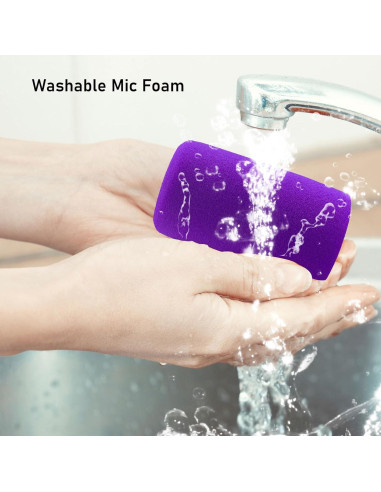 Filtro Antiviento LEFXMOPHY para Micrófono Shure SM7B - Púrpura