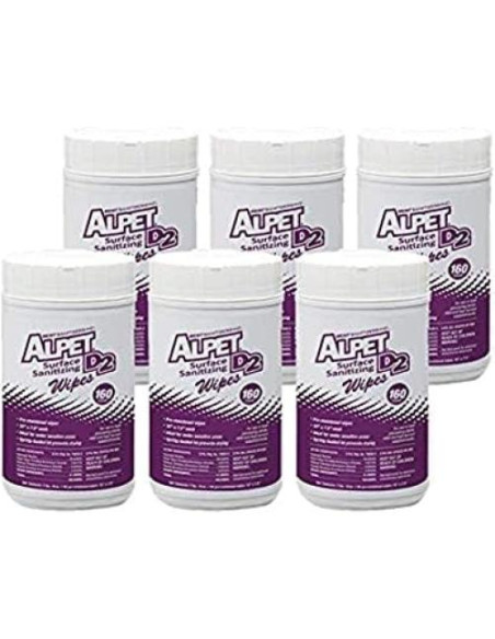 Toallitas desinfectantes Alpet D2, 960 unidades, prehumedecidas