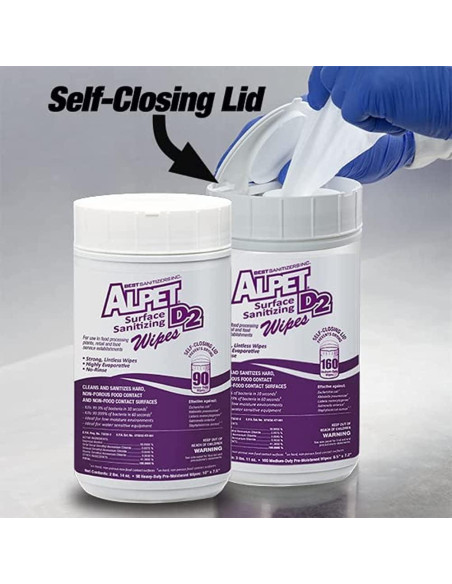 Toallitas desinfectantes Alpet D2, 960 unidades, prehumedecidas