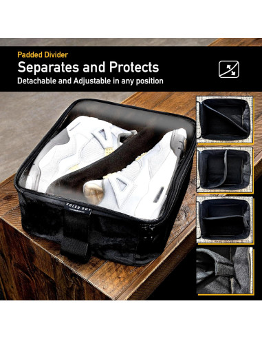 SoleGuardian XXL Funda de Viaje para Zapatillas - Organizador Impermeable