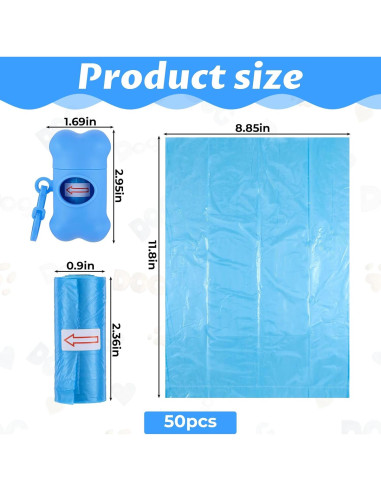 50 Soportes para Bolsas de Excremento de Perro BOHUIZ Multi Color
