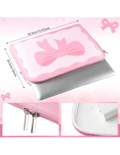 Funda para Laptop Rosa con Lazo Dansydaisy 13-13.3 Pulgadas 2