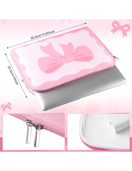 Funda para Laptop Rosa con Lazo Dansydaisy 13-13.3 Pulgadas