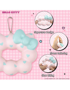 Llavero Squishy Donut Mochi Hello Kitty - Rosa 12.7x10.2 cm 2