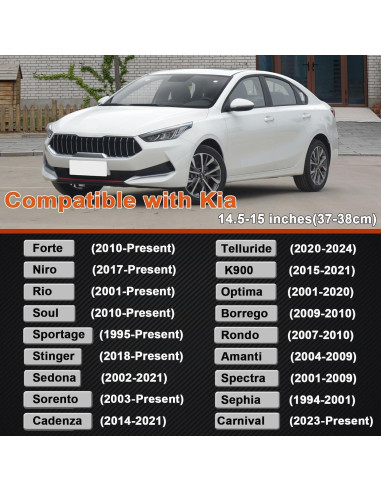 Cubierta de Volante West Llama para Kia 37-38 cm Negro