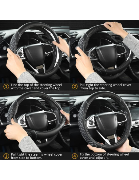 Cubierta de Volante West Llama para Kia 37-38 cm Negro