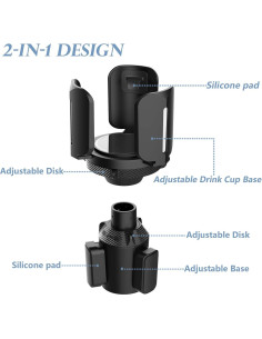 Adaptador Expansor Soporte Taza Coche COAZRLOS 8.9x16.5cm 2