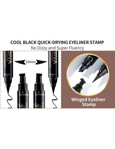 Delineador de Ojos con Sello AVIERLL B12 Negro Impermeable