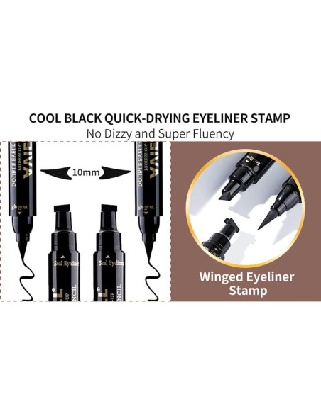 Delineador de Ojos con Sello AVIERLL B12 Negro Impermeable