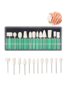Brocas de Taladro para Uñas ZJchao - 12 Piezas Fieltro Pulido