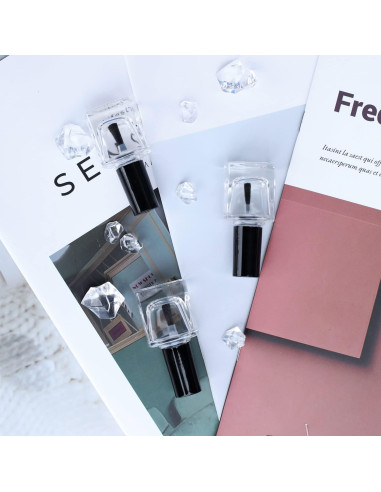 6 Botellas Vacías de Esmalte de Uñas 10ML Vidrio con Embudo