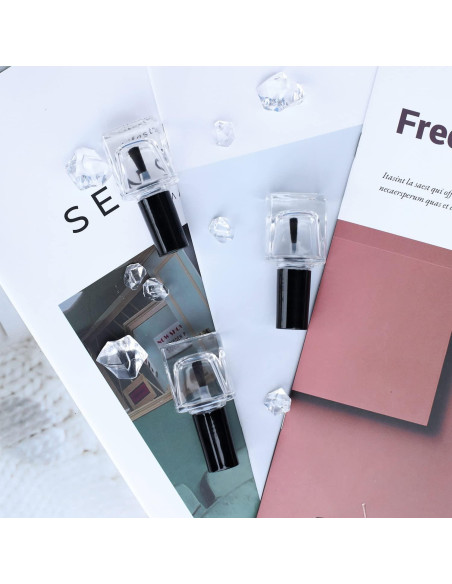 6 Botellas Vacías de Esmalte de Uñas 10ML Vidrio con Embudo