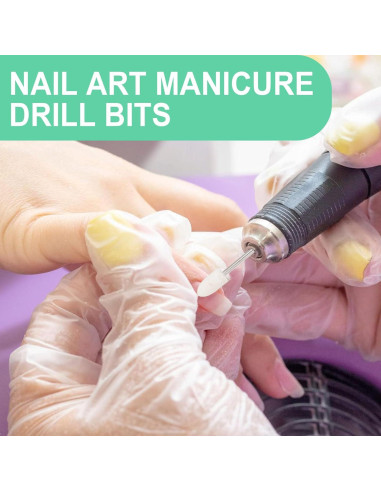 Brocas de Taladro para Uñas ZJchao - 12 Piezas Fieltro Pulido