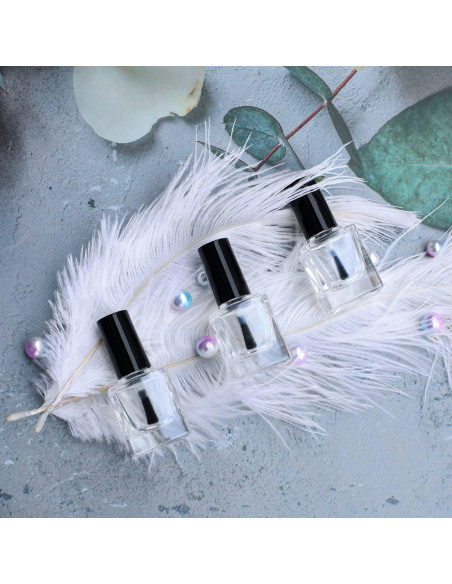 6 Botellas Vacías de Esmalte de Uñas 10ML Vidrio con Embudo