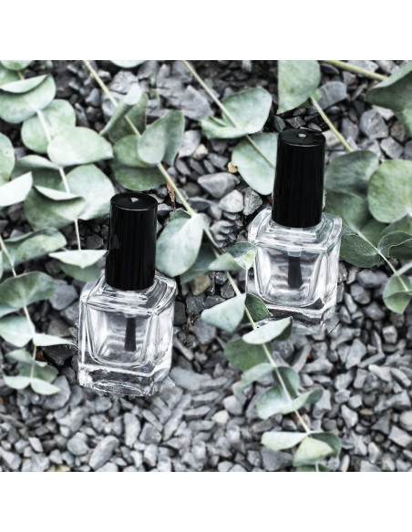 6 Botellas Vacías de Esmalte de Uñas 10ML Vidrio con Embudo