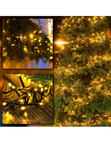 Paquete de 2 Luces de Cadena Solares Selarlyt 22m 200 LED IP65