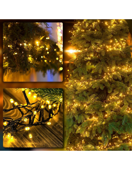 Paquete de 2 Luces de Cadena Solares Selarlyt 22m 200 LED IP65