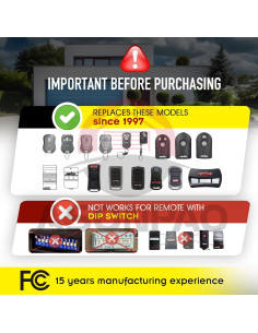 Control Remoto Genie GIT-1 para Puerta de Garaje 2 Paquete 2