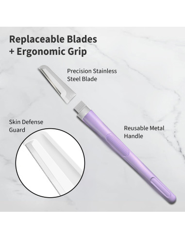 Rasuradora Dermaplane BULIMICA con 8 Cuchillas Reemplazables
