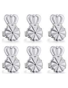 Soportes para Pendientes Pesados Catinee 6 Pcs Hipoalergénicos Plata