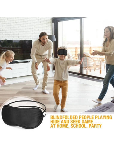 Tarpop 200 Pcs Máscaras de Ojos para Dormir Ajustables Negro