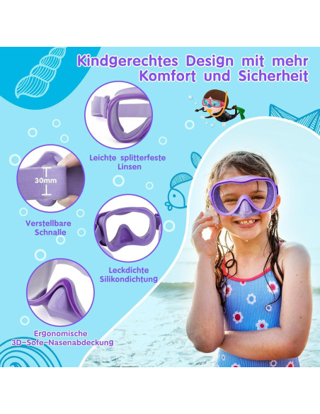 Gafas de natación para niños iGym Ms1415 con snorkel Gafas de natación para niños iGym Ms1415 con snorkel