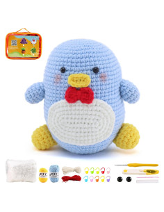 Kit de Crochet Pingüino Bennra para Principiantes con Tutoriales