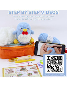 Kit de Crochet Pingüino Bennra para Principiantes con Tutoriales 2