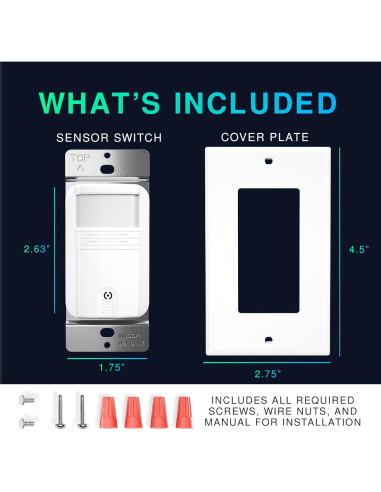Interruptor de Luz con Sensor de Movimiento EverElectrix - 2 Piezas