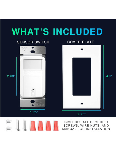 Interruptor de Luz con Sensor de Movimiento EverElectrix - 2 Piezas
