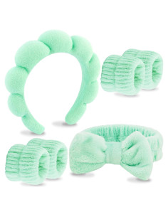 Banda para la cabeza Spa Velscrun + Set 6 esponjas verdes