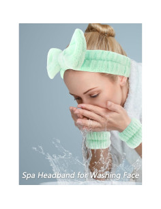 Banda para la cabeza Spa Velscrun + Set 6 esponjas verdes 2