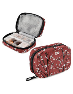 Organizador de Pastillas ZOEO Cereza Rojo Floral 7 Días