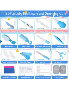Kit de Cuidado para Bebés 28 Piezas Modacraft Azul 2