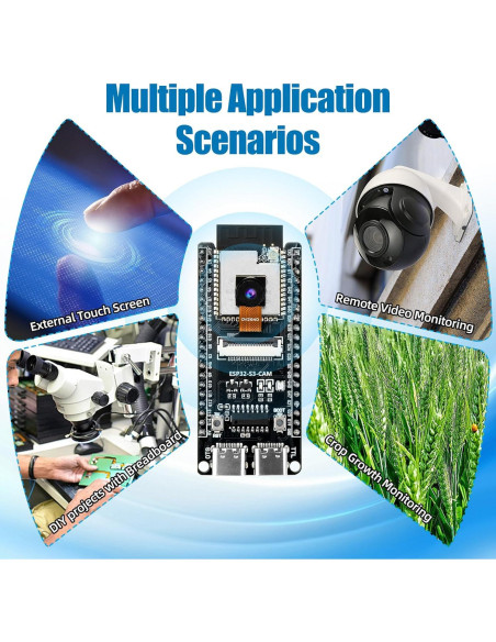 Placa de desarrollo FORIOT ESP32-S3-CAM con cámara 2MP