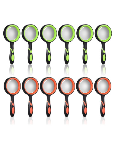 12 Lupas de Mano 10X JOUTYFOR con Mango Antideslizante