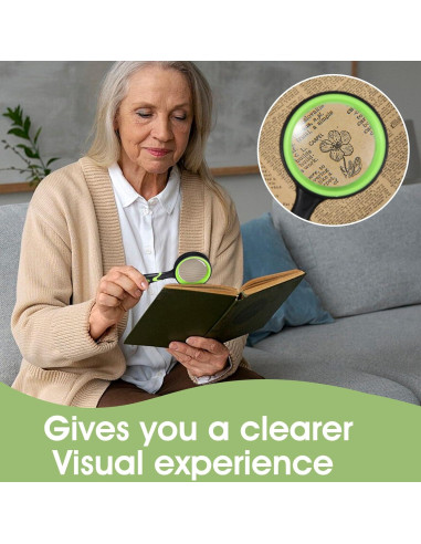 12 Lupas de Mano 10X JOUTYFOR con Mango Antideslizante