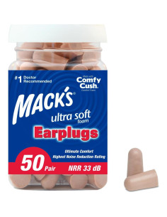 Paquete de Tapones para Oídos Mack's 33dB + Gomitas Vitafusion 2