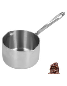 Cacerola de Acero Inoxidable Cyrank 295ml con Doble Vertedor