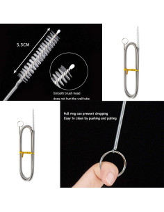 Paquete de 2 cepillos limpiadores de tubo flexible ICEYLI 152 cm 2