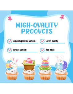 25 Piezas Decoraciones de Pastel de Pascua Fruitful Jewelry 2