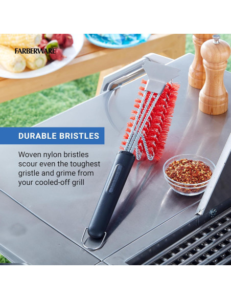 Cepillo de Parrilla Farberware BBQ Triple Nylon 45.72 cm