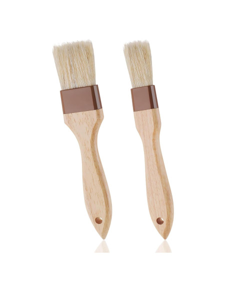 Set de 2 Brochas de Pastelería MOWPOG - Cerda Natural 2.54 y 3.81 cm