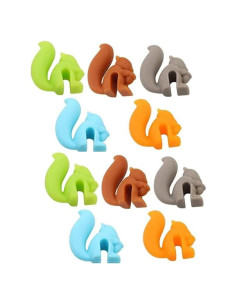 Set de 10 Soportes de Bolsa de Té Silicona Ardilla Calsgkspray
